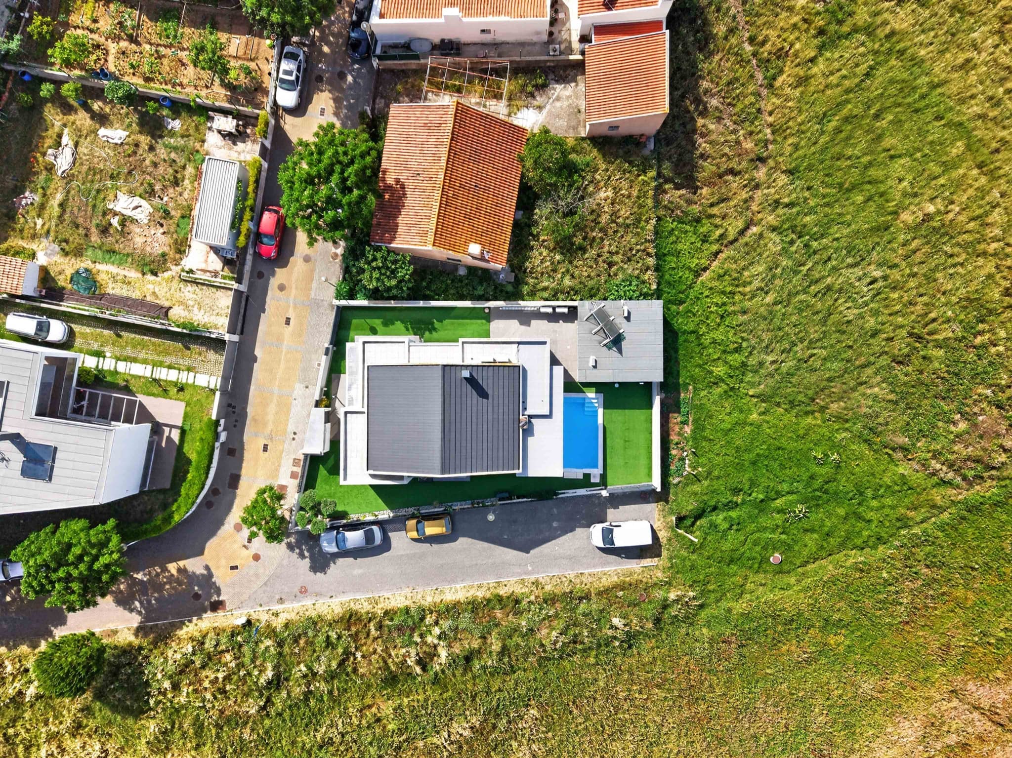 Vista aérea do imóvel, ângulo 5